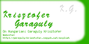 krisztofer garaguly business card